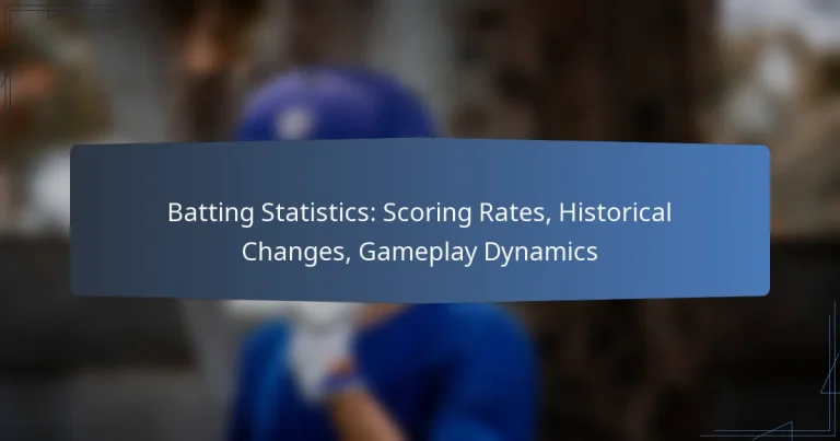 Batting Statistics: Scoring Rates, Historical Changes, Gameplay Dynamics