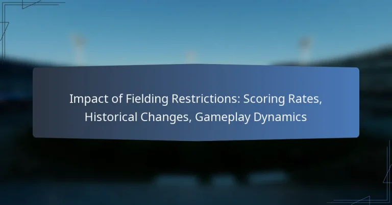 Impact of Fielding Restrictions: Scoring Rates, Historical Changes, Gameplay Dynamics